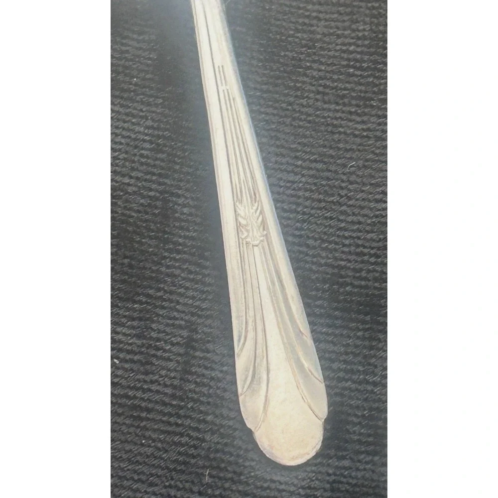 Vintage New England Silver Plate demitasse‎ spoons Set of 6 Art Deco Pattern